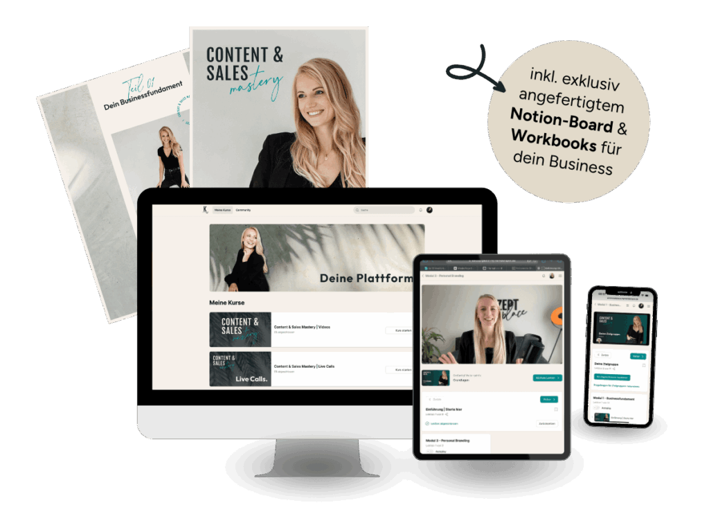 e-Learning-Plattform Content & Sales Mastery
